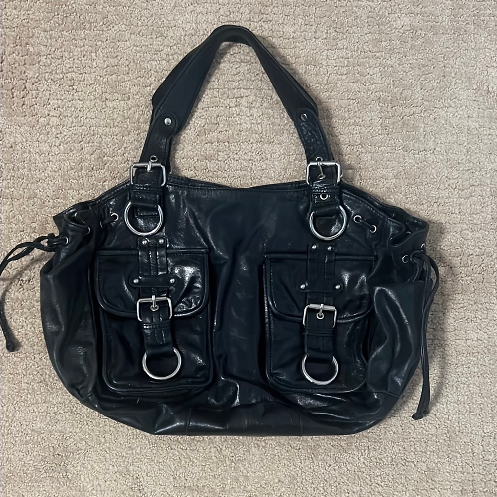 Black Leather Handbag